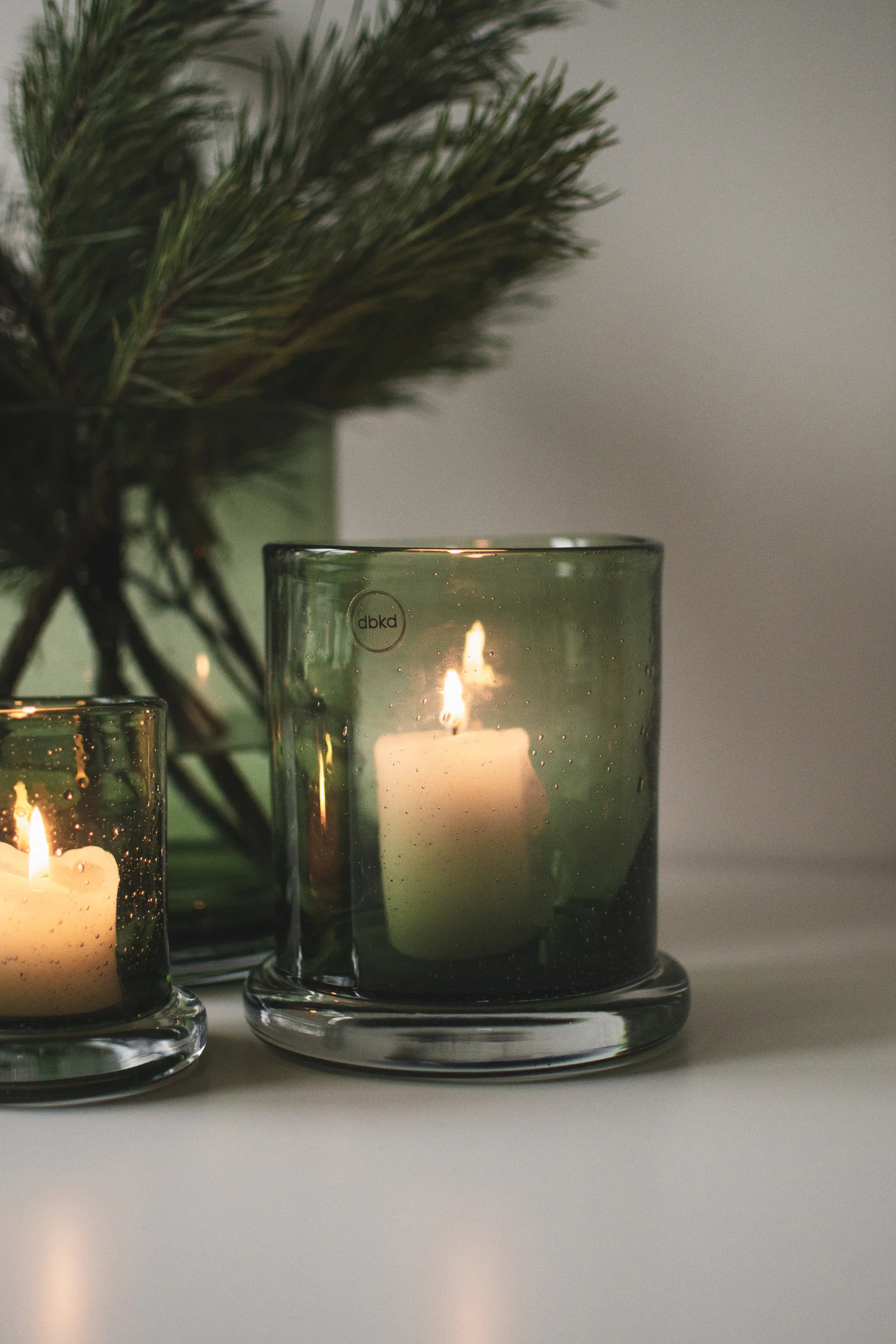 Bright Windlicht Ø14 cm, Green DBKD