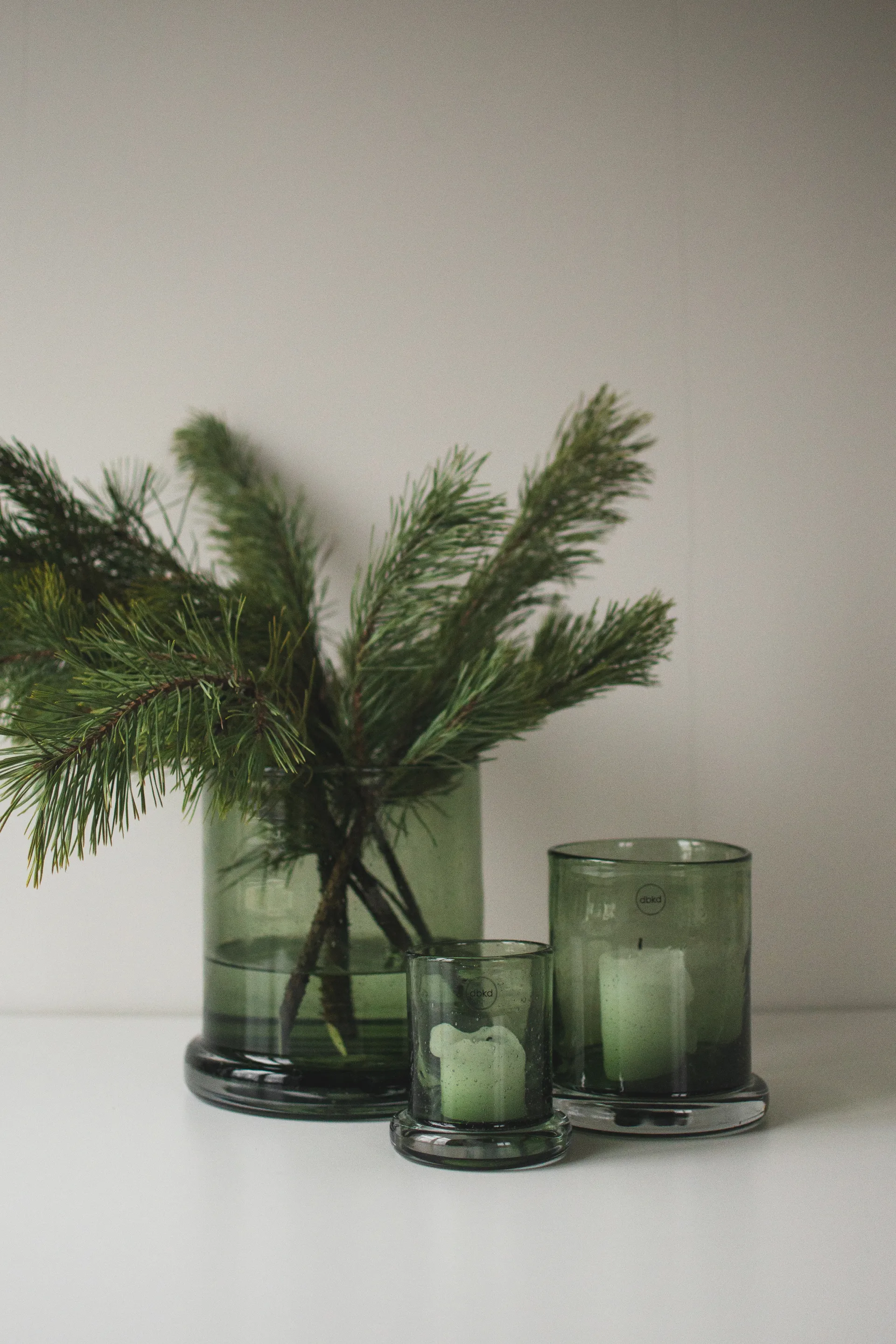 Bright Windlicht Ø14 cm, Green DBKD