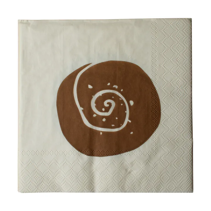 Bulle Papierservietten 20‑teilig - Creme-Brown, 33x33 cm - DBKD