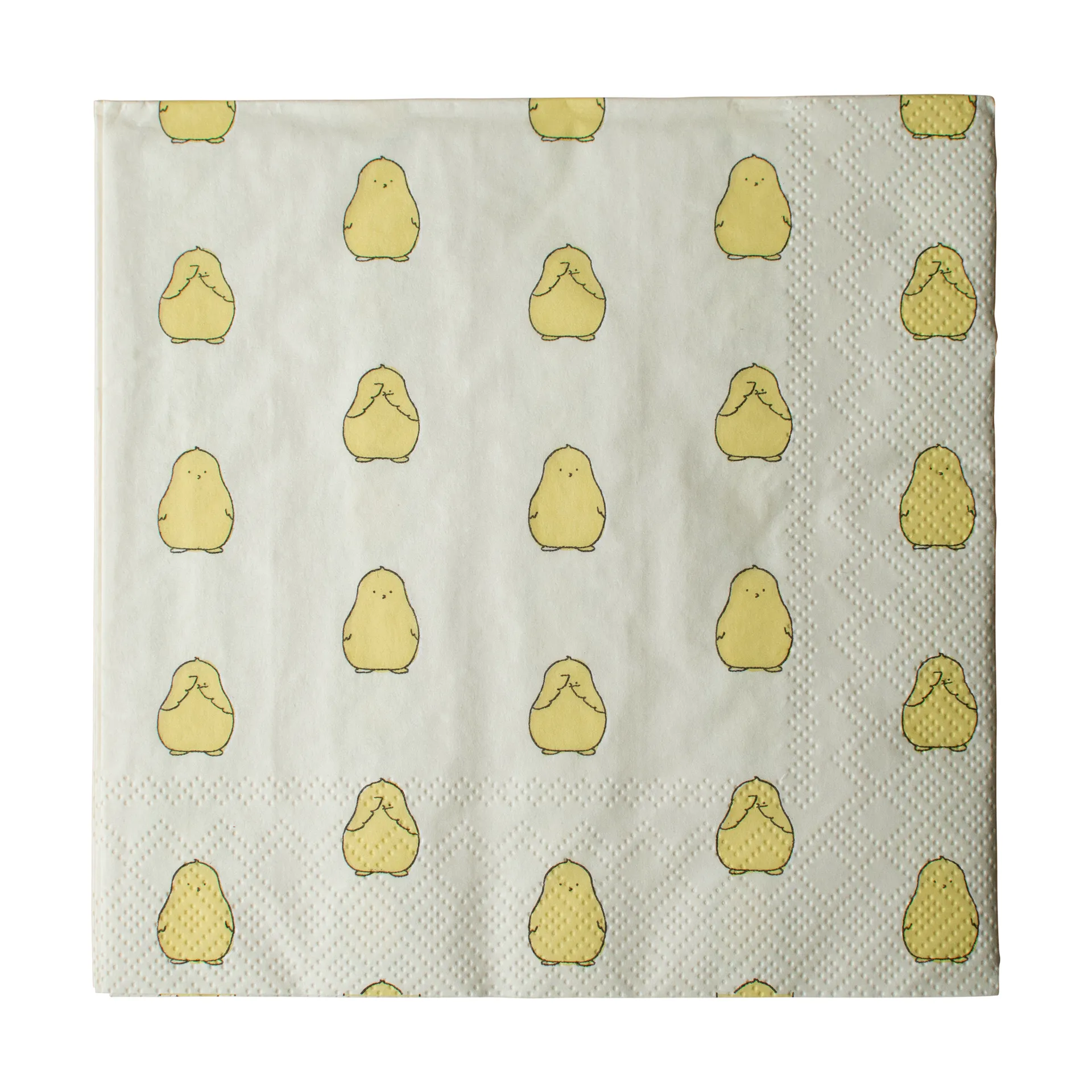 Chubby chicken Papierserviette 20-teilig, Yellow, 33x33 cm DBKD