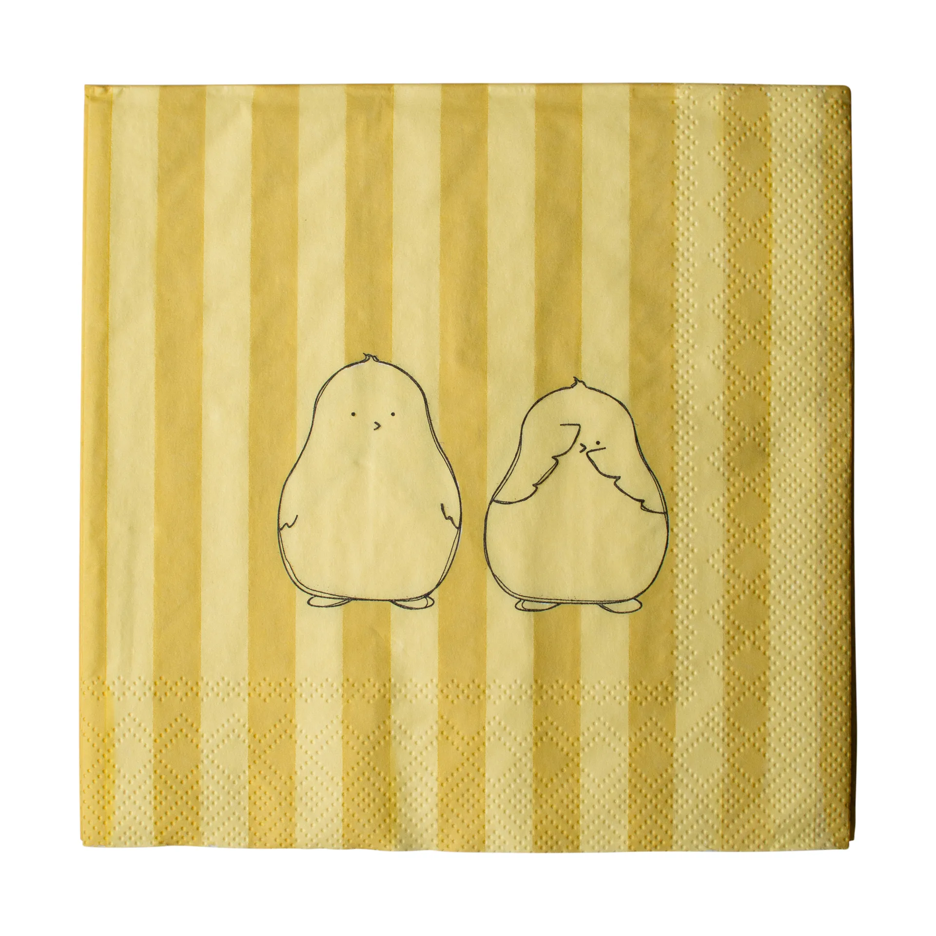 Chubby chicken stripe Papierserviette 20-teilig, Creme, 33x33 cm DBKD