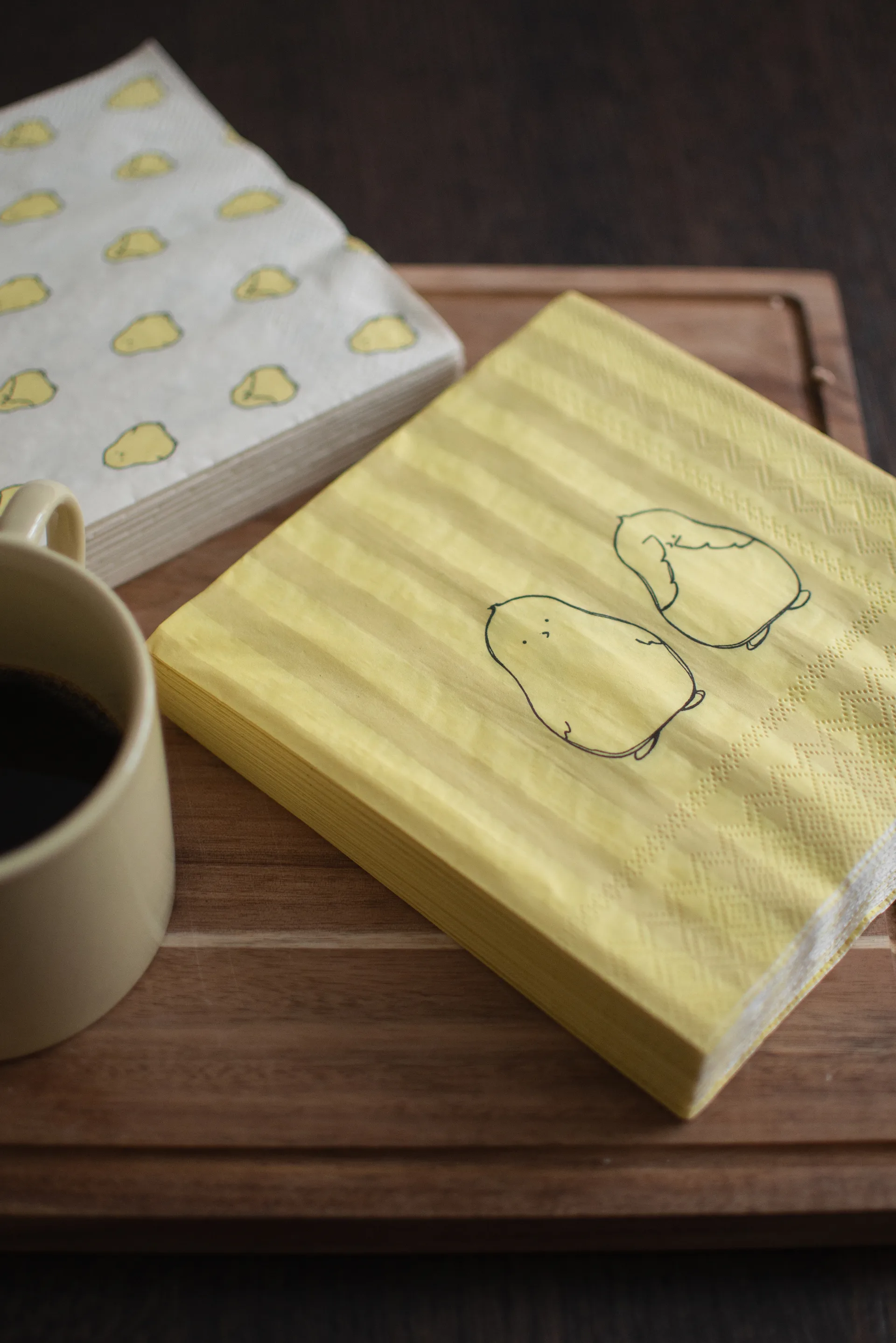 Chubby chicken stripe Papierserviette 20-teilig, Creme, 33x33 cm DBKD