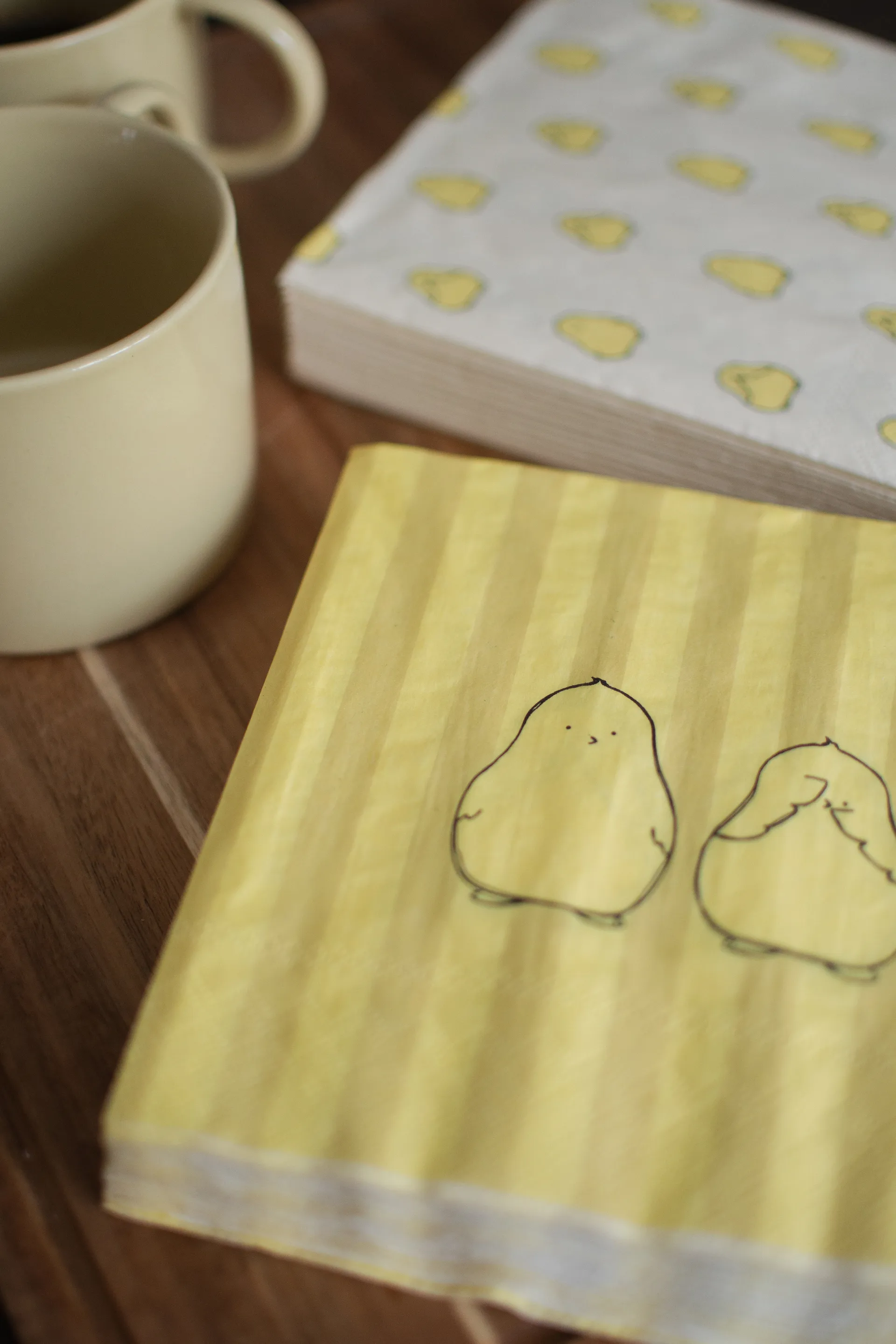 Chubby chicken stripe Papierserviette 20-teilig, Creme, 33x33 cm DBKD