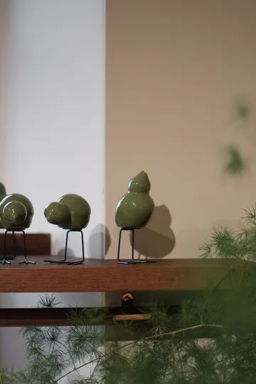 DBKD Swedish Birds Osterdekoration 2er Pack - Shiny green - DBKD