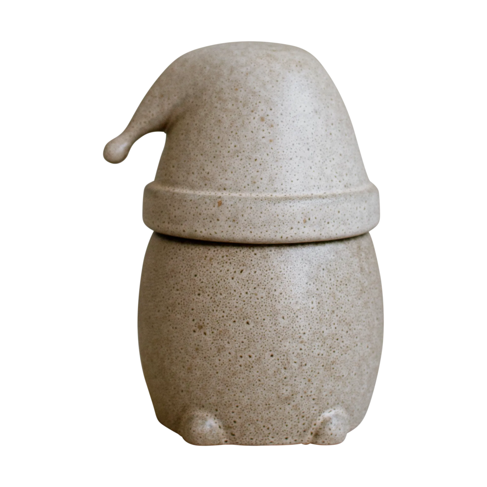 Eating Santa Schale mit Deckel groß, Beige DBKD