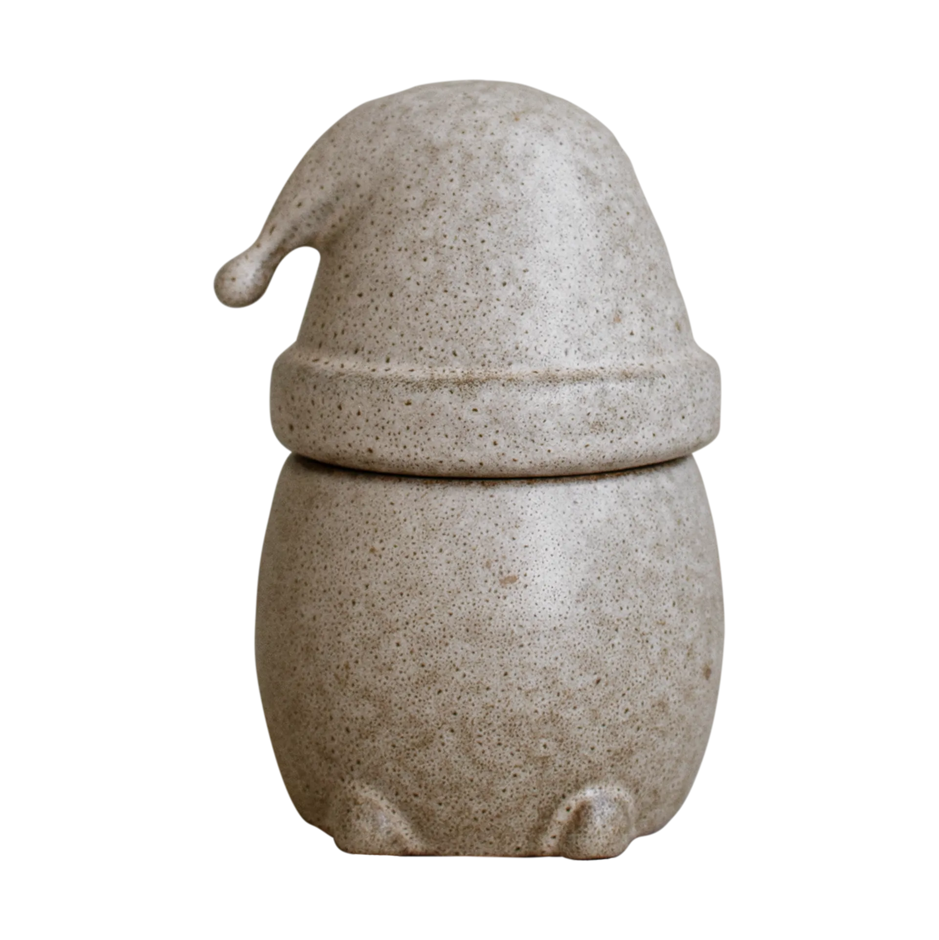 Eating Santa Schale mit Deckel klein, Beige DBKD