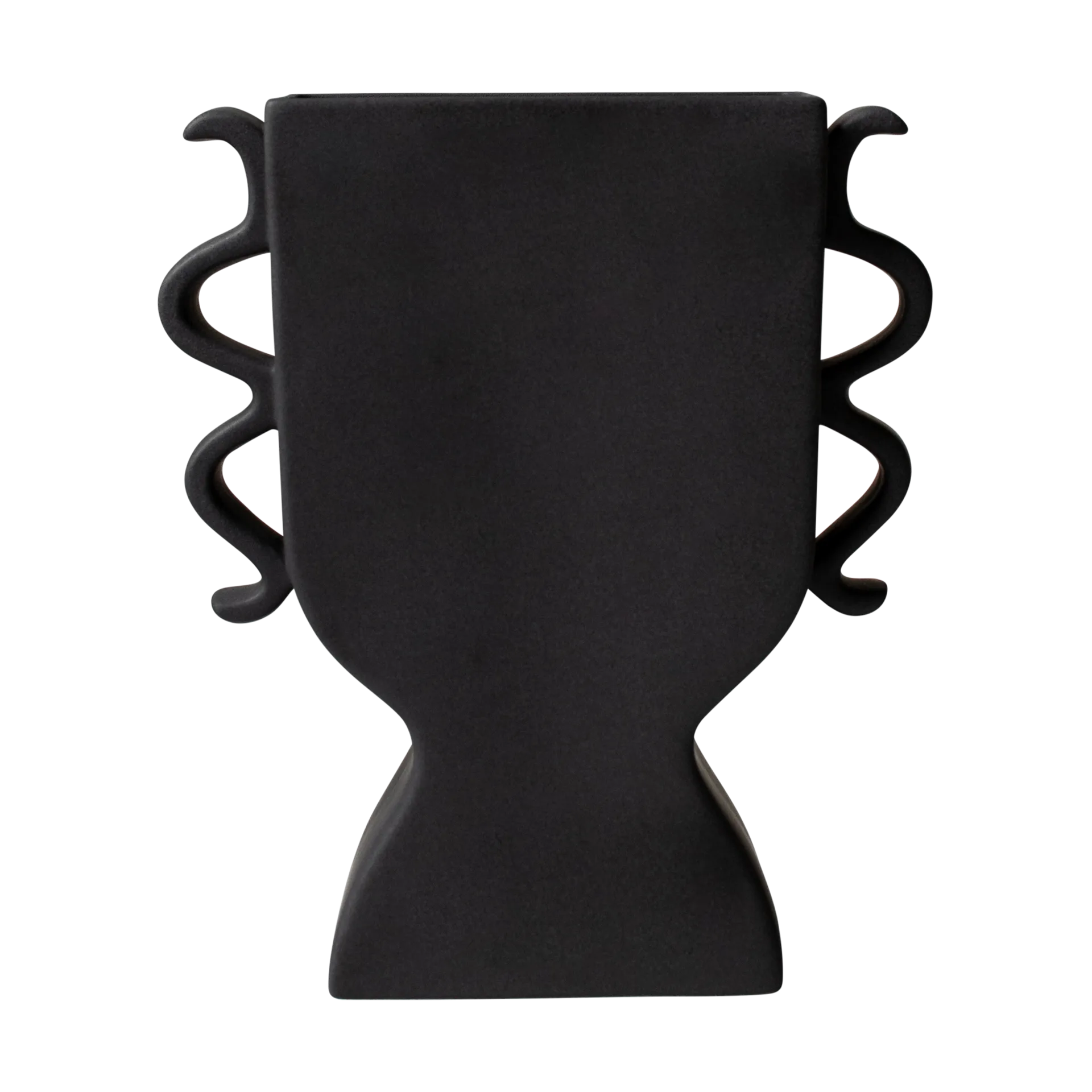 Flache Vase 25 cm, Black DBKD