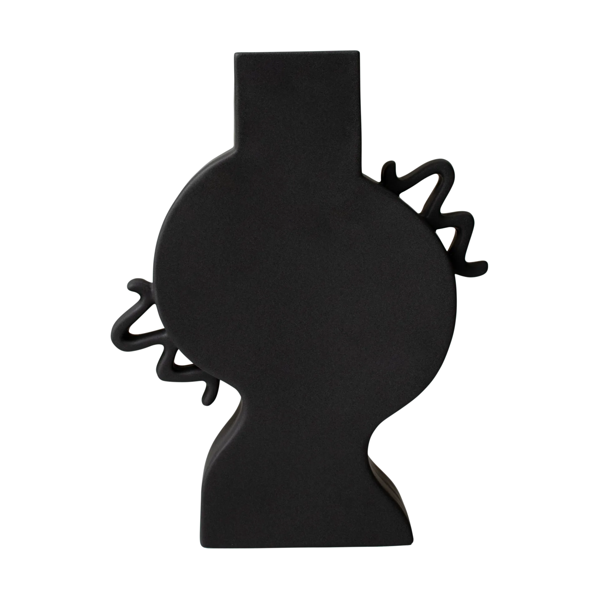 Flache Vase 33 cm, Black DBKD