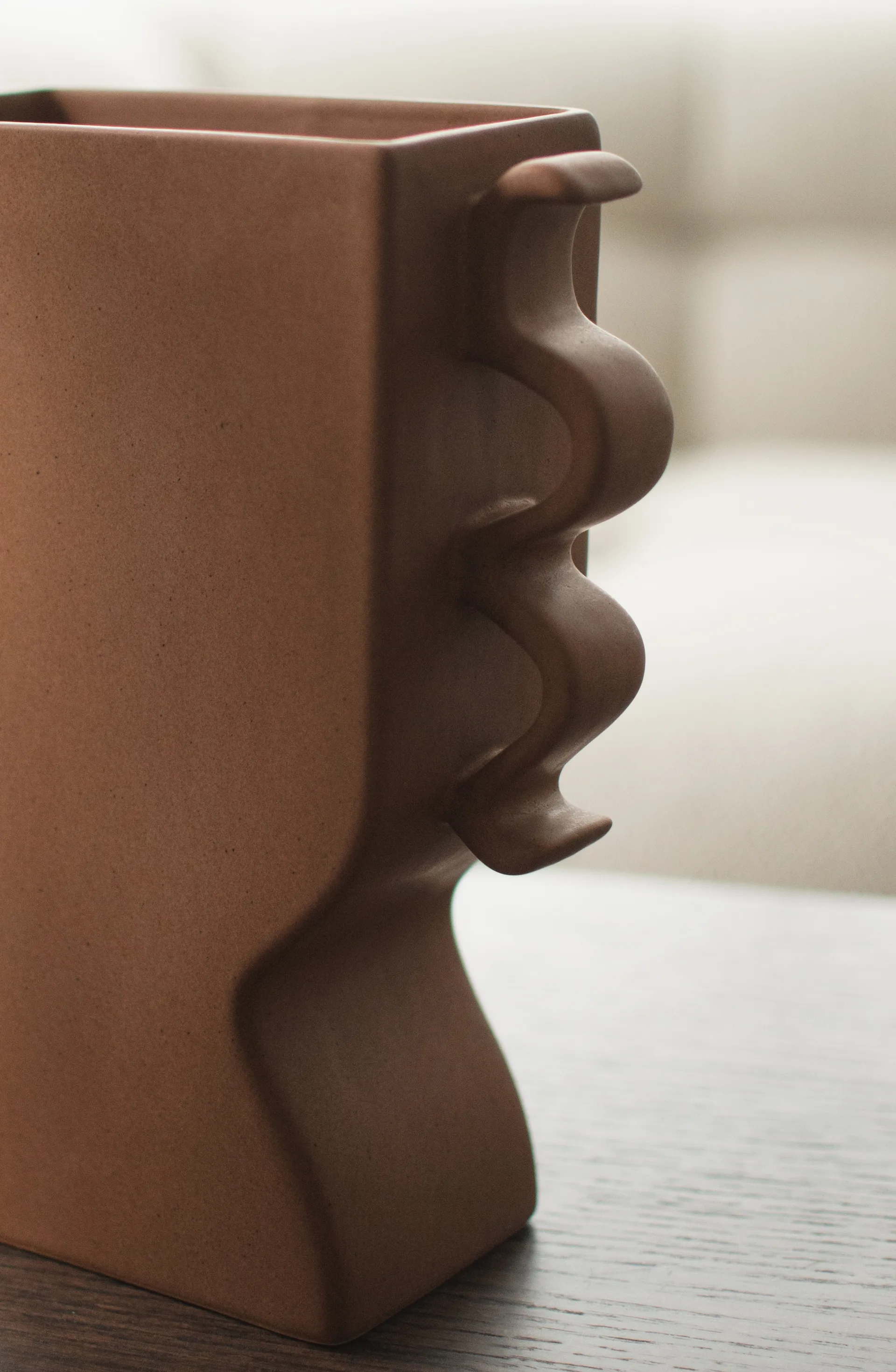 Flache Vase 33 cm, Brown DBKD