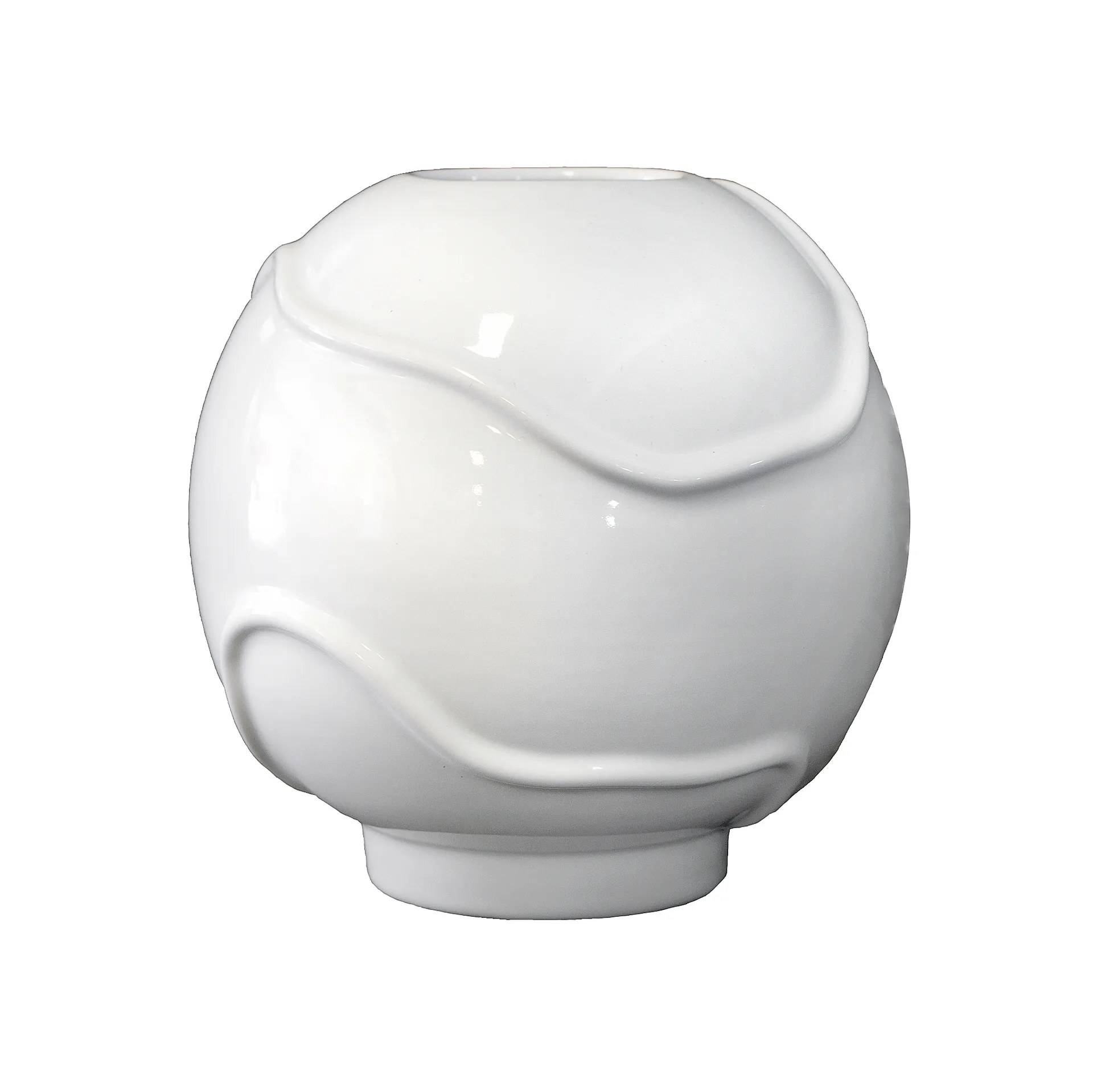 Form Vase Ø18cm, Shiny white DBKD