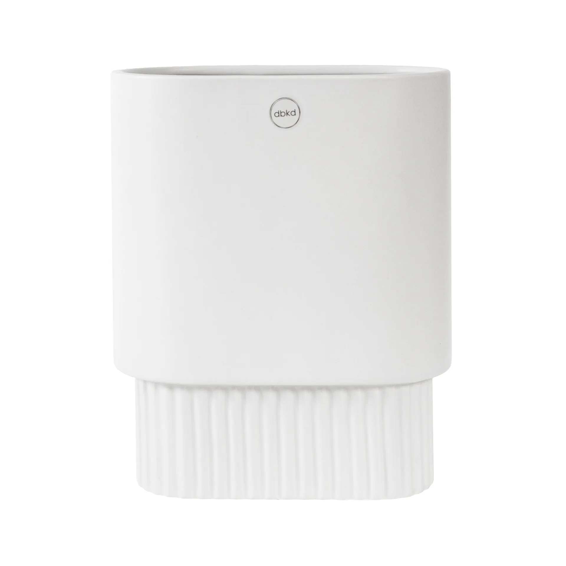 Front Blumentopf oval hoch, White DBKD