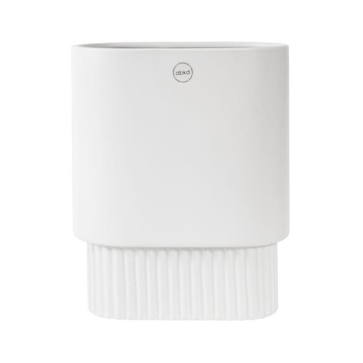 Front Blumentopf oval hoch, White DBKD