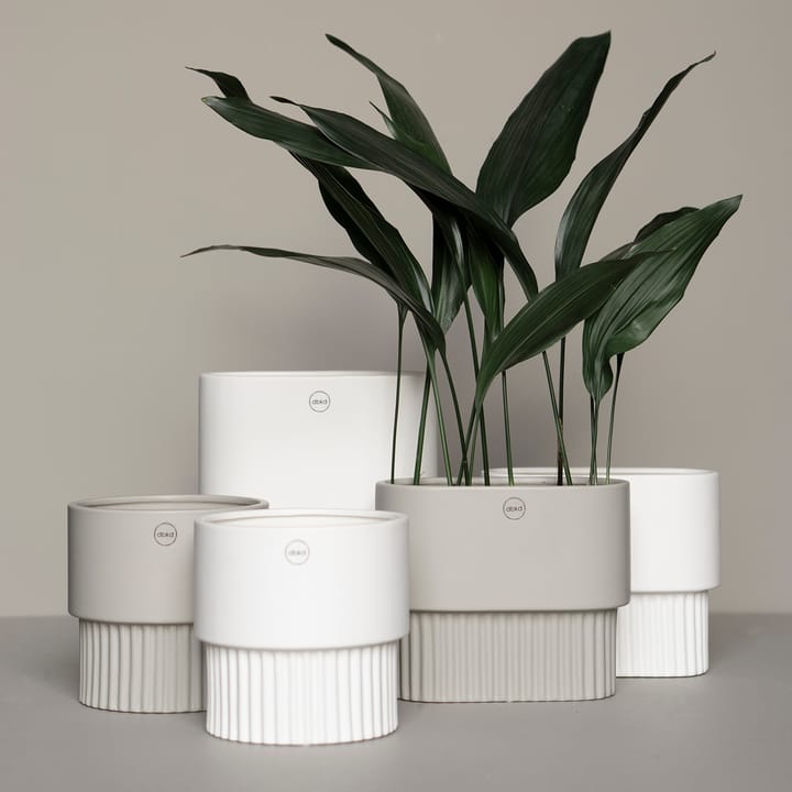 Front Blumentopf oval hoch, White DBKD