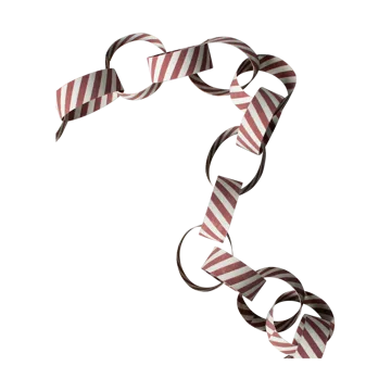 Garland Girlande gestreift - Red-white - DBKD