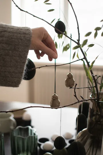 Hanging chubby chicken Dekorationsanhänger - Beige - DBKD