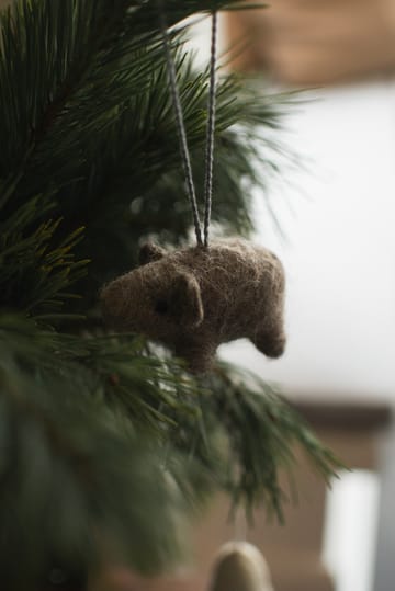 Hanging pig Dekorationsanhänger - Beige - DBKD