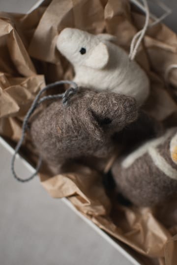 Hanging pig Dekorationsanhänger - Beige - DBKD