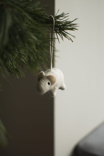 Hanging pig Dekorationsanhänger - White - DBKD