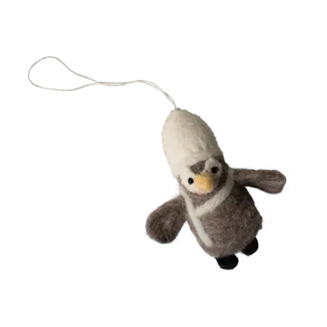 Hanging pinguin Dekorationsanhänger - Beige-white - DBKD