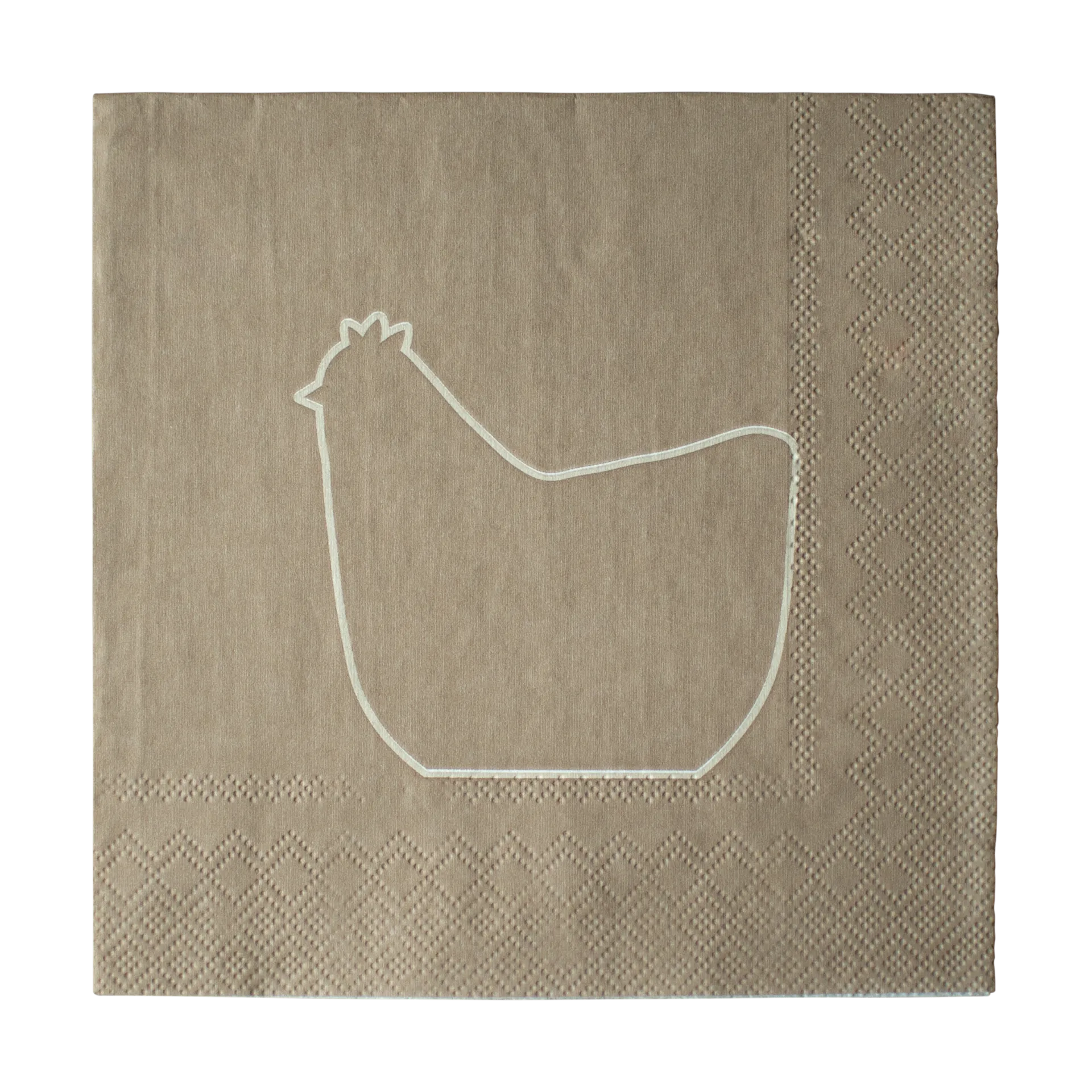 Happy hen Papierserviette 33x33 cm 20er Pack, Brown DBKD
