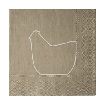 Happy hen Papierserviette 33x33 cm 20er Pack - Brown - DBKD
