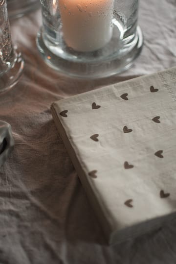 Heart Papierserviette 33x33 cm 20er-Pack - Brown-beige - DBKD