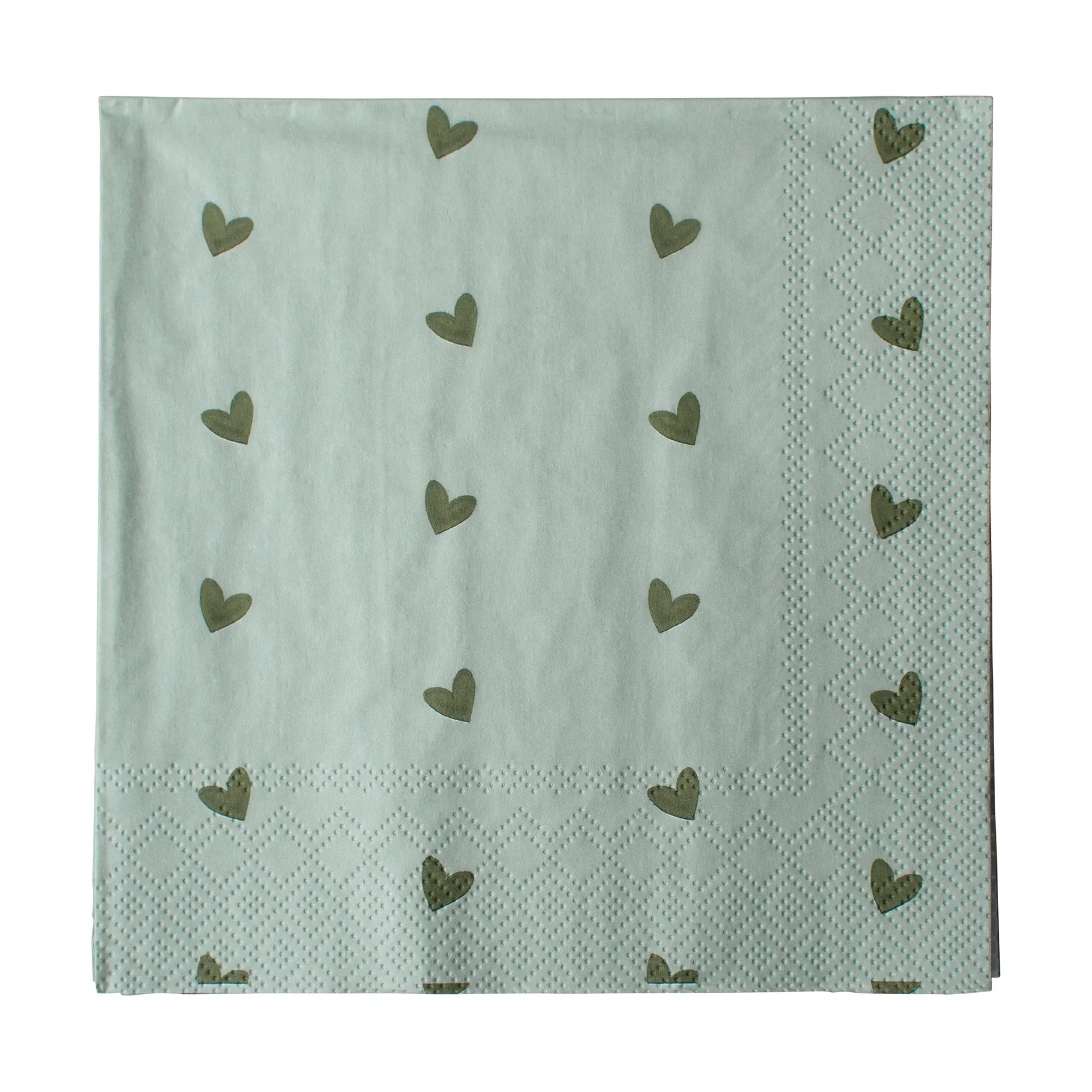 Heart Papierserviette 33x33 cm 20er-Pack, Green DBKD