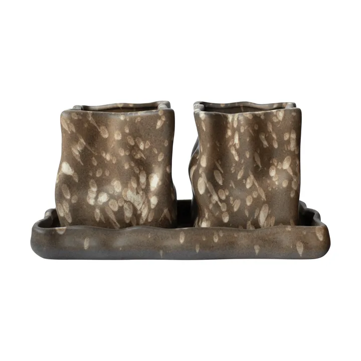 Herb Kräutertopf 3-teilig - Brown dot - DBKD