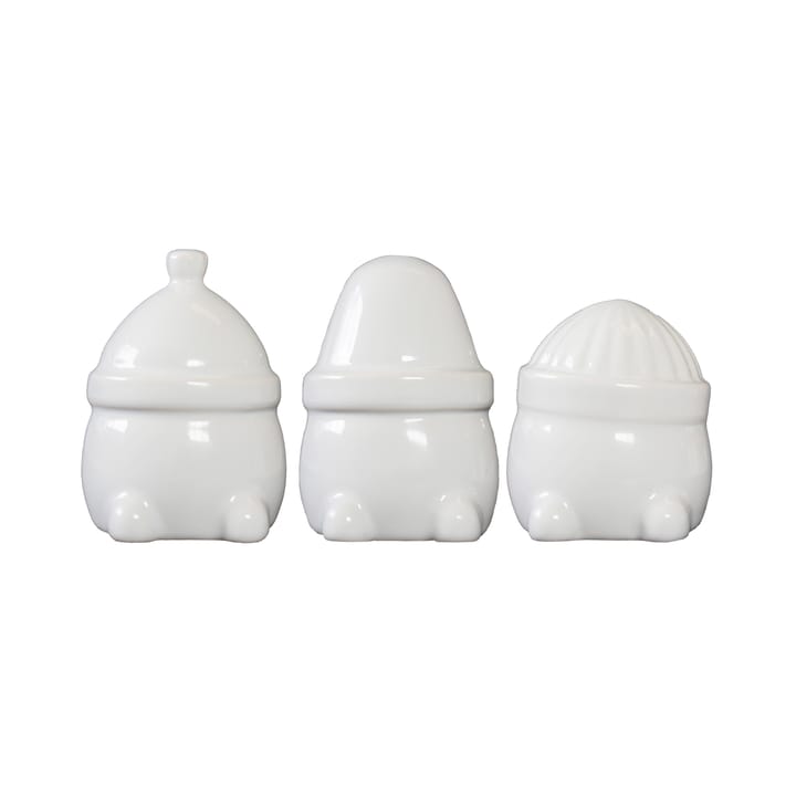 Hipster Triplets Weihnachtsdekoration 3er Pack - Shiny white - DBKD