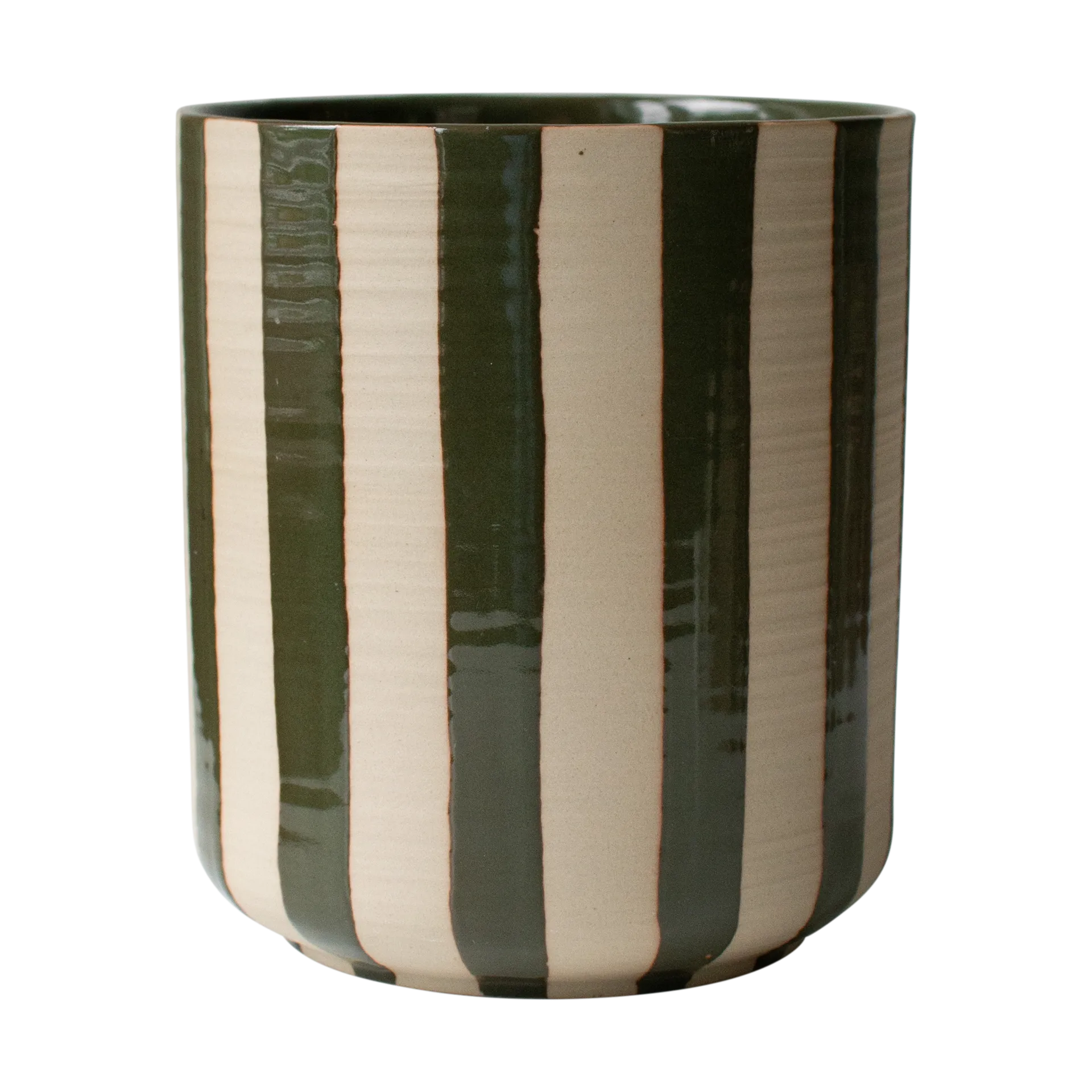 Line Blumentopf Ø14x16 cm, Stripe Green DBKD