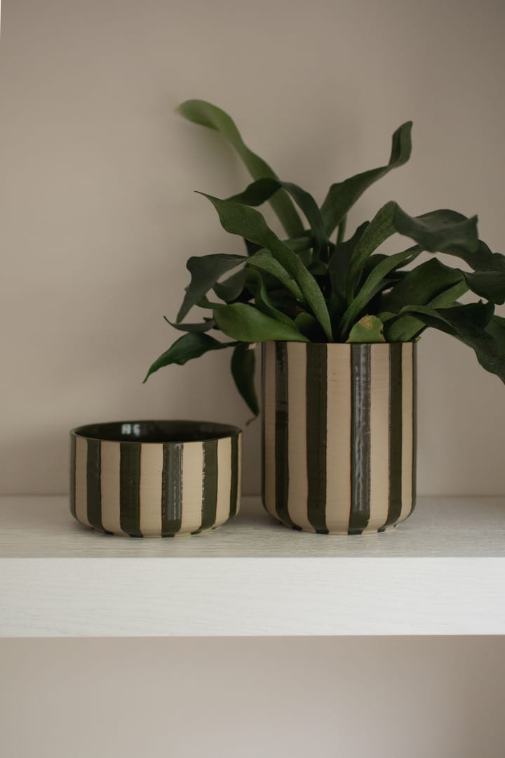 Line Blumentopf Ø14x16 cm, Stripe Green DBKD
