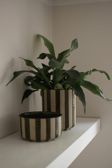 Line Blumentopf Ø14x16 cm - Stripe Green - DBKD