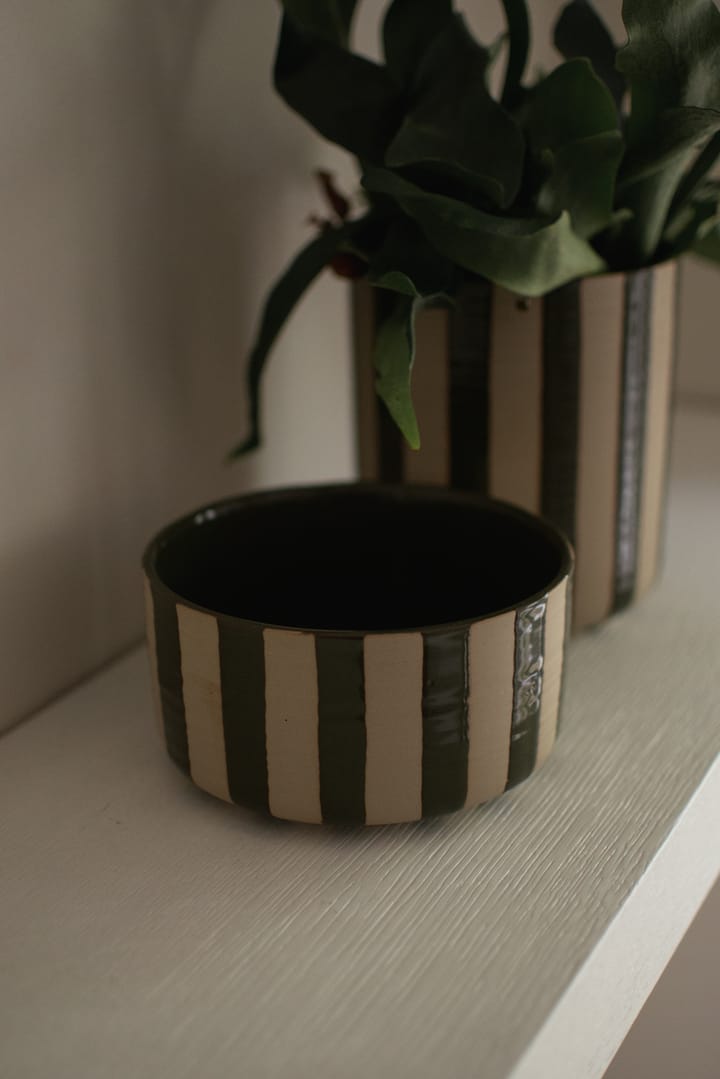 Line Dekorationsschale Ø16 cm, Stripe Green DBKD