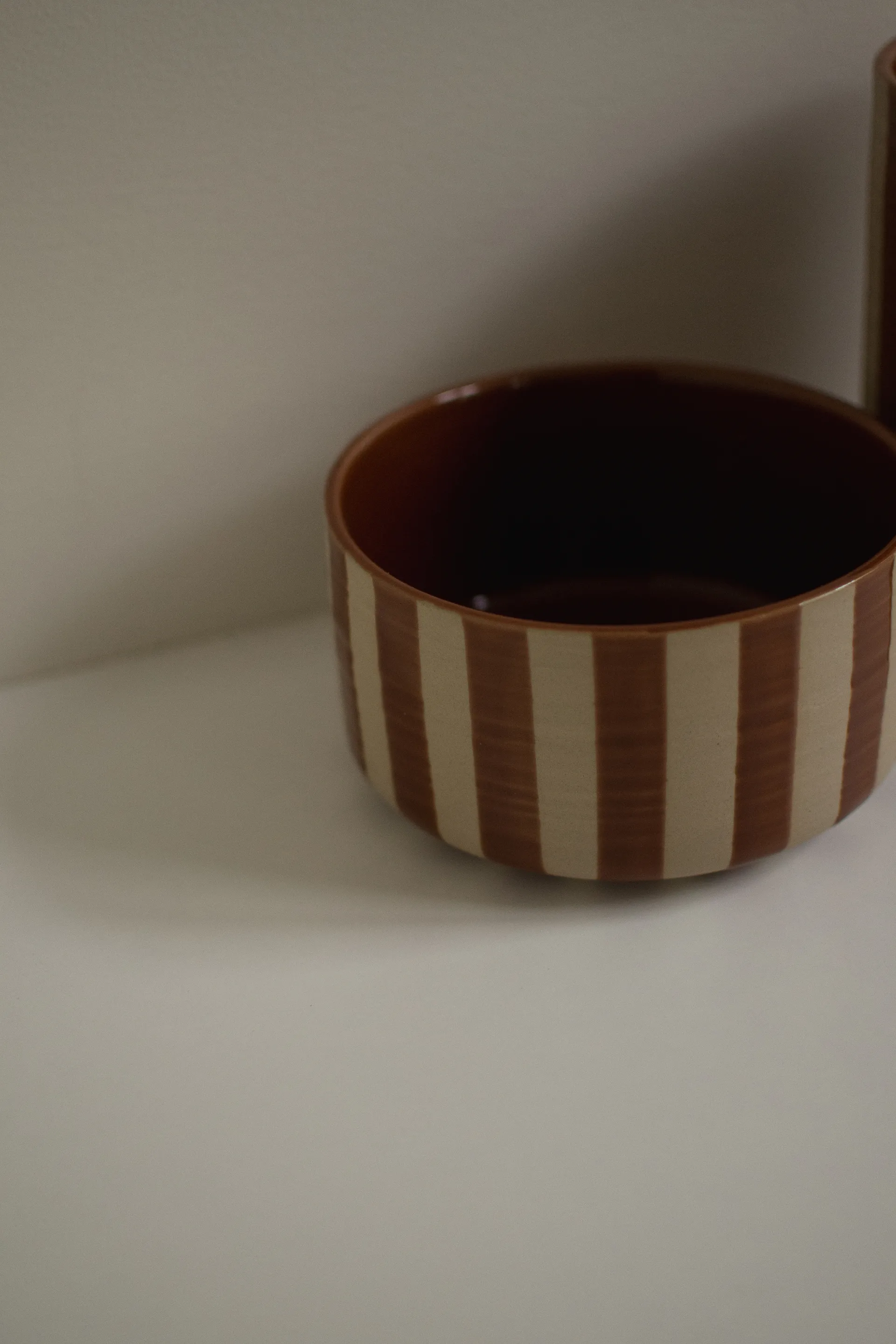 Line Dekorationsschale Ø16 cm, Stripe nougat DBKD