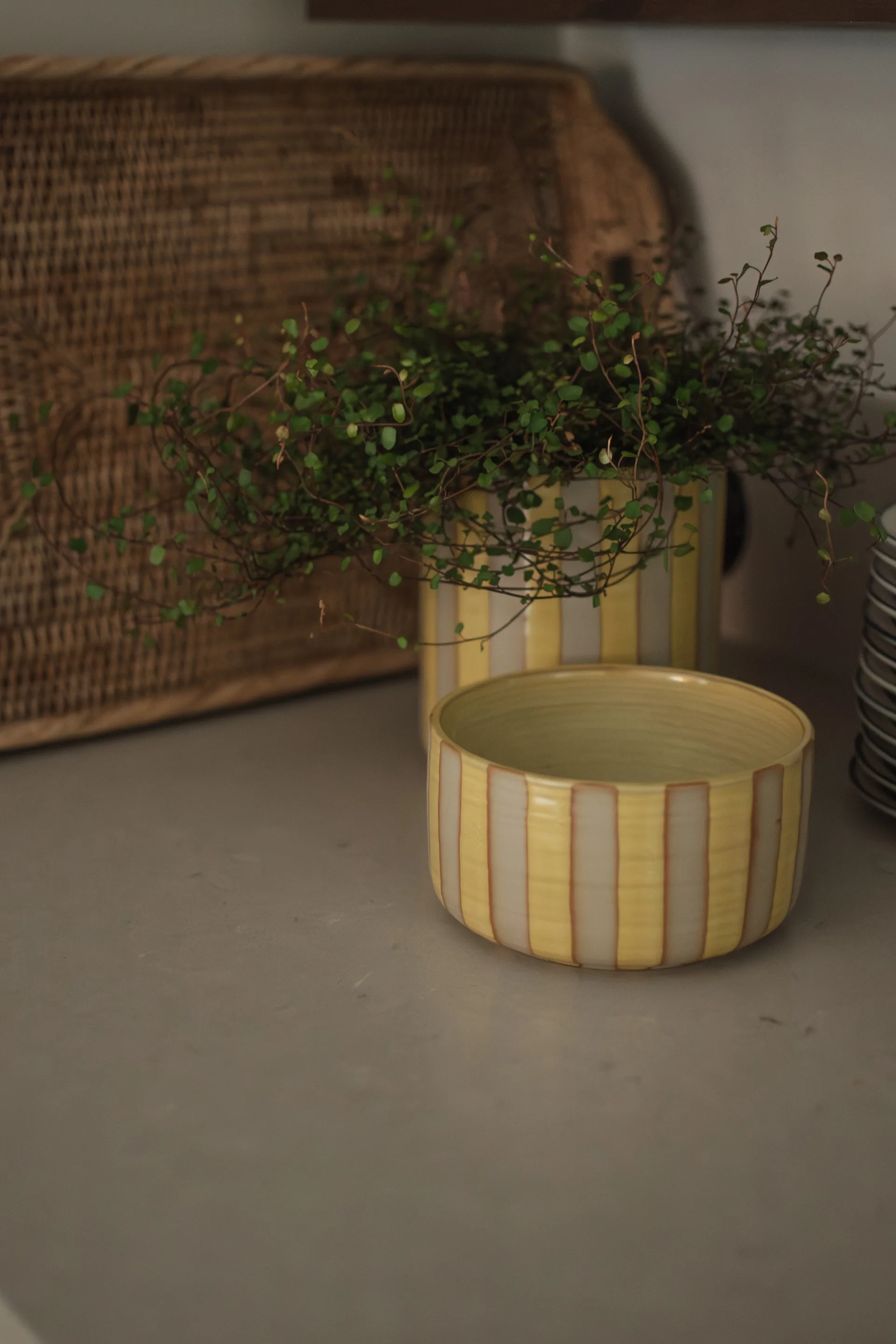 Line Dekorationsschale Ø16 cm, Yellow DBKD