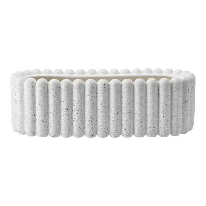 Mist Blumentopf oval, White dot DBKD