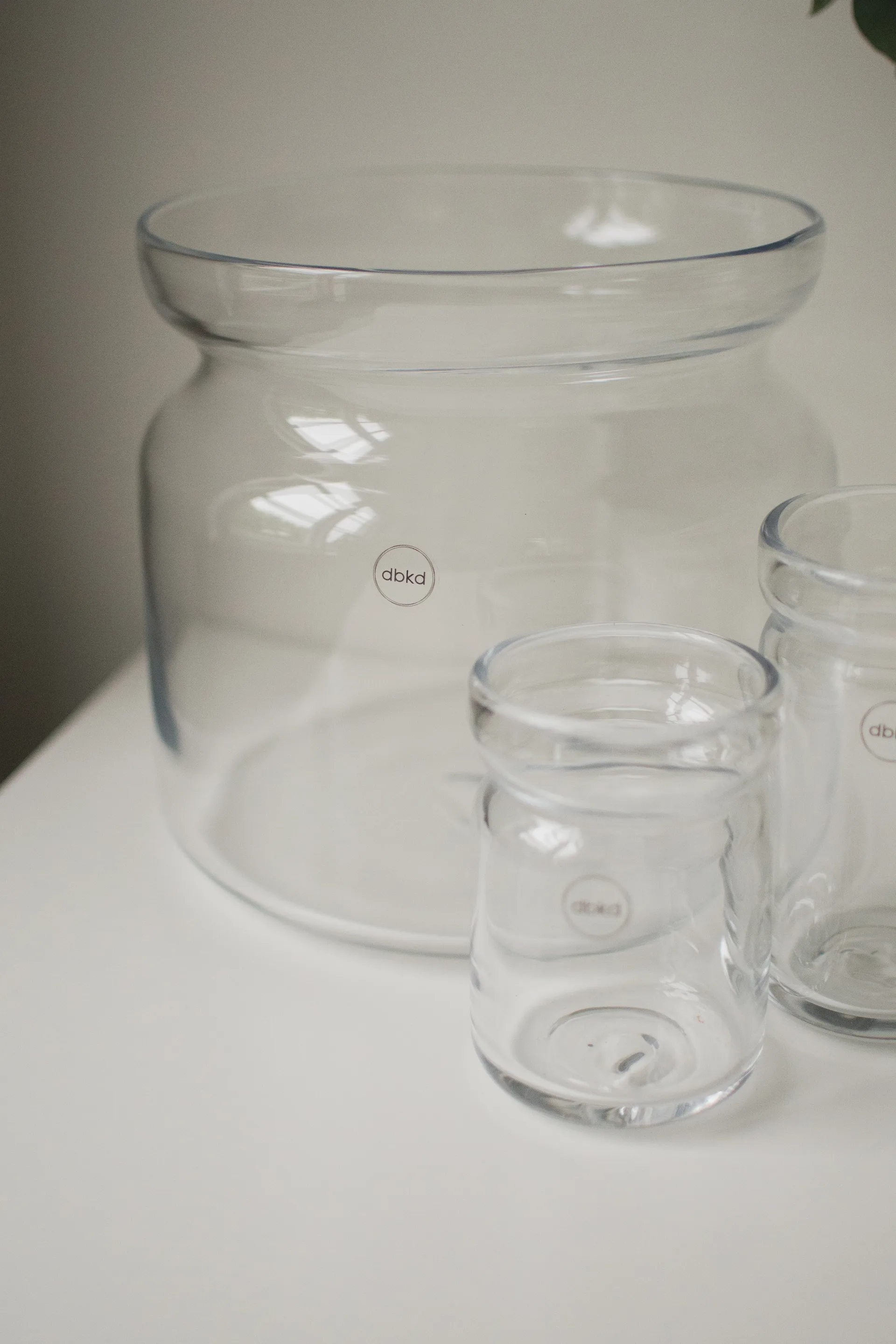 Neck Vase, Clear, Ø22,5x20 cm DBKD