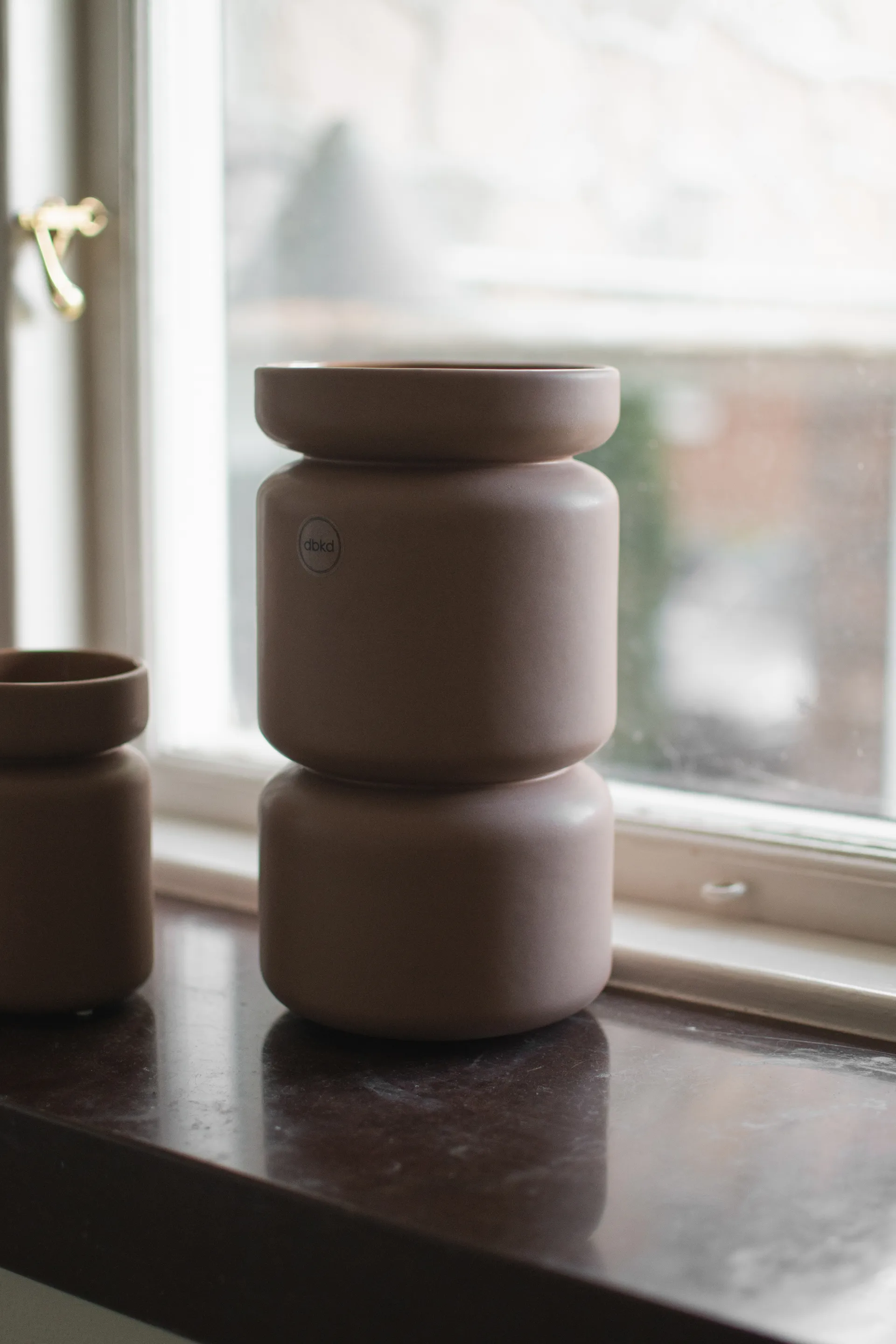 Neck Vase, Nougat, Ø12x22,5 cm DBKD