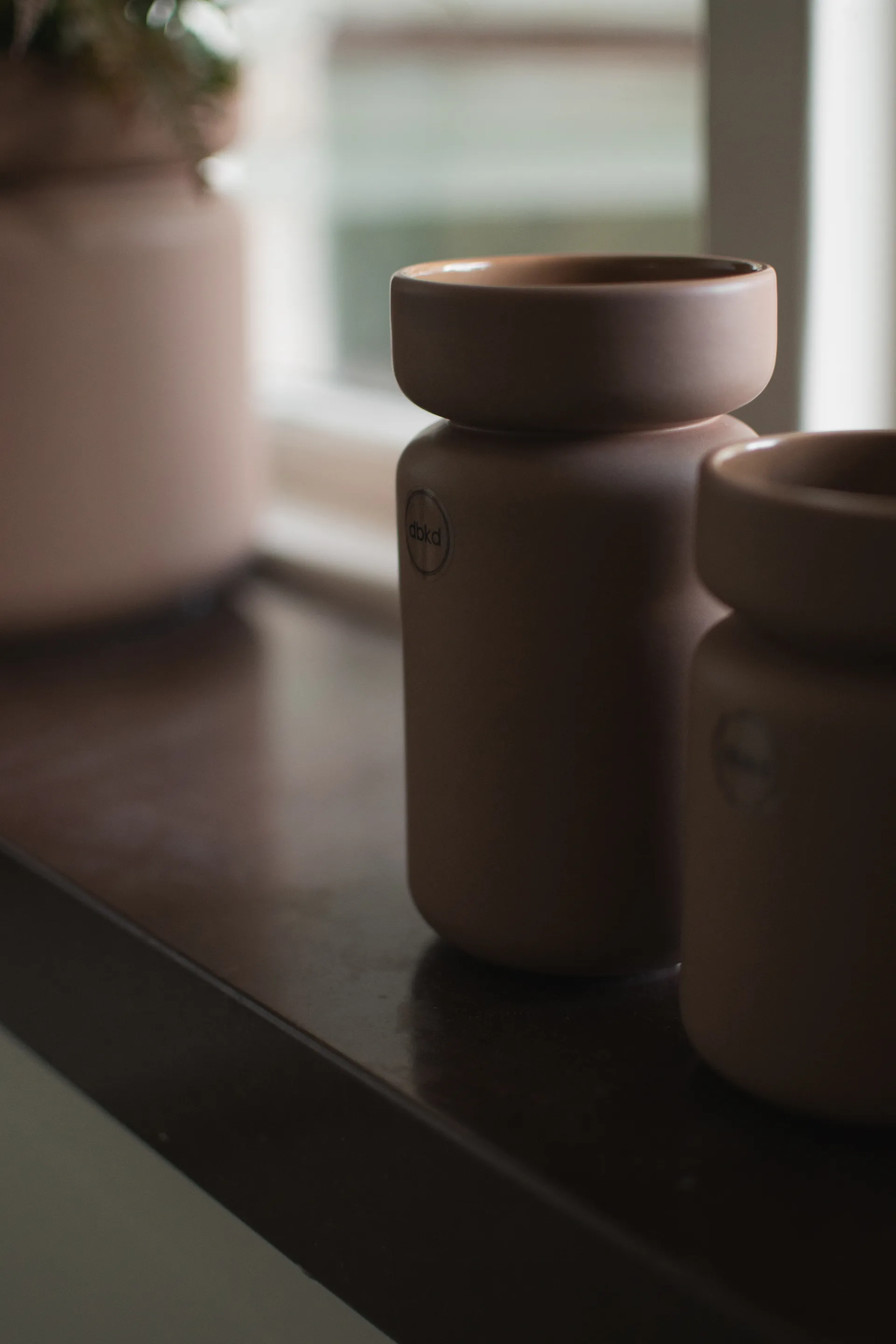 Neck Vase, Nougat, Ø8x15 cm DBKD