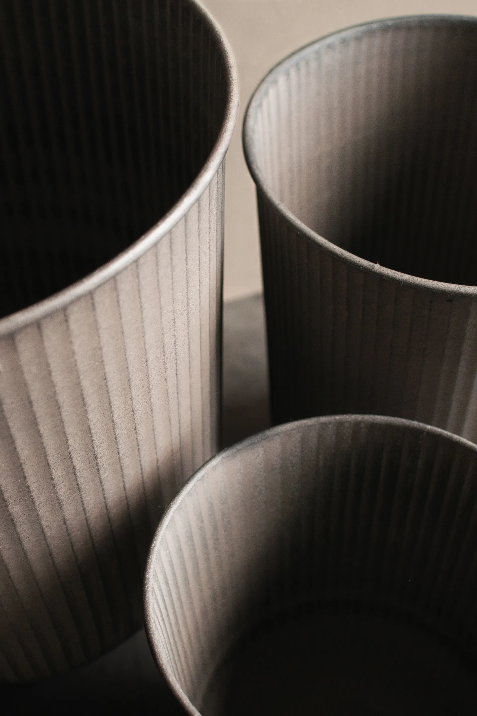 Out stripe Blumentopf 3er Pack, Beige DBKD