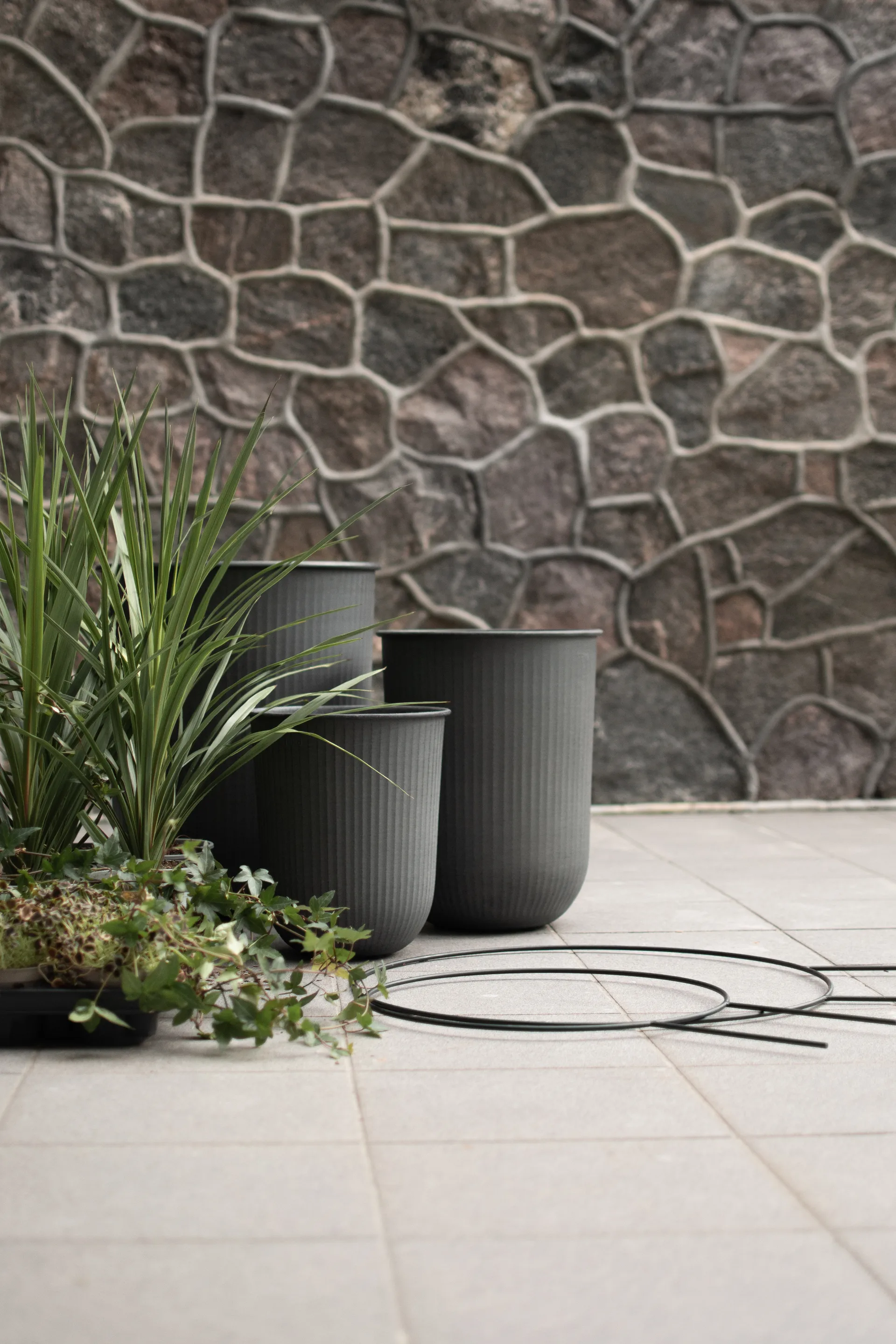 Out stripe Blumentopf 3er Pack, Black DBKD