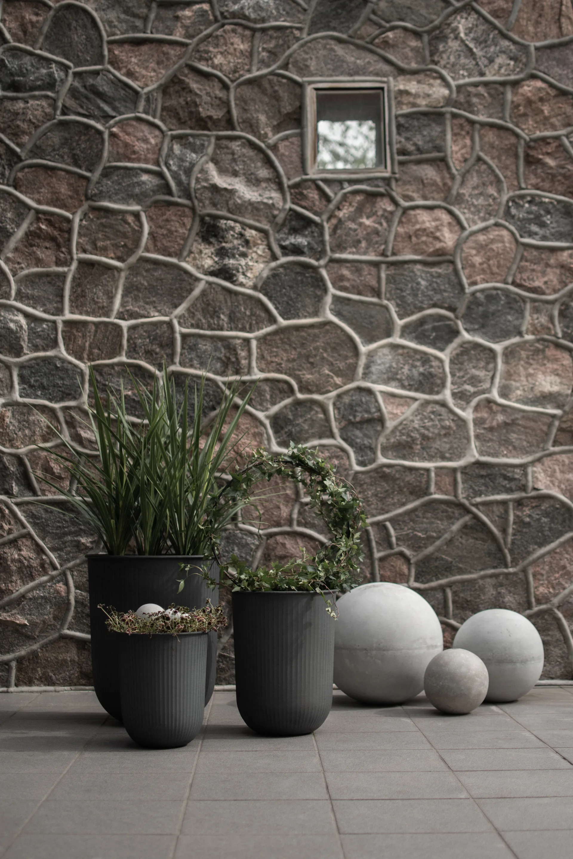 Out stripe Blumentopf 3er Pack, Black DBKD