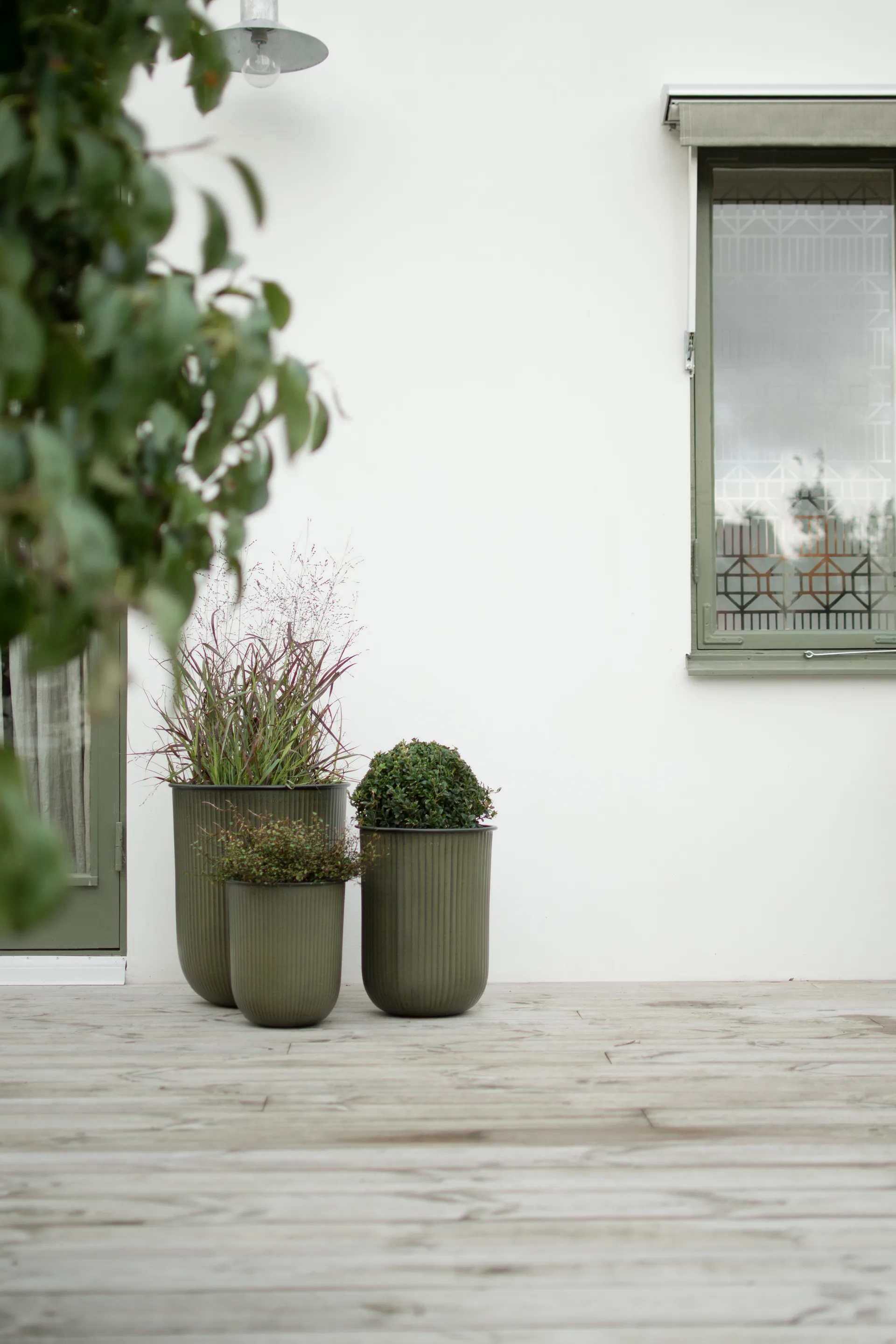 Out stripe Blumentopf 3er Pack, Green DBKD