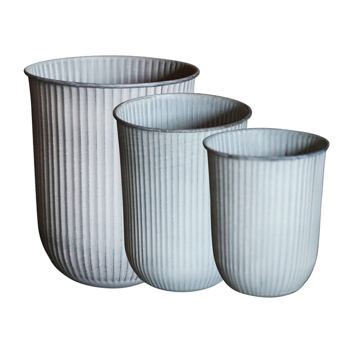 Out stripe Blumentopf 3er Pack - Light grey - DBKD