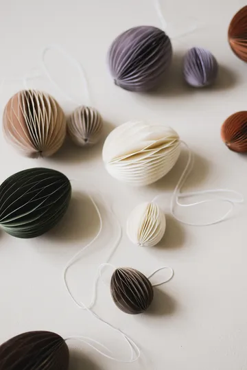 Ovoid Osteranhänger Papier 7 cm - Sand - DBKD