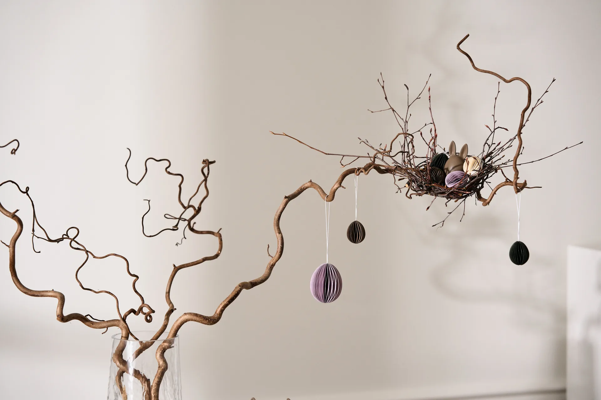 Ovoid Osteranhänger Papier small 4cm, White DBKD