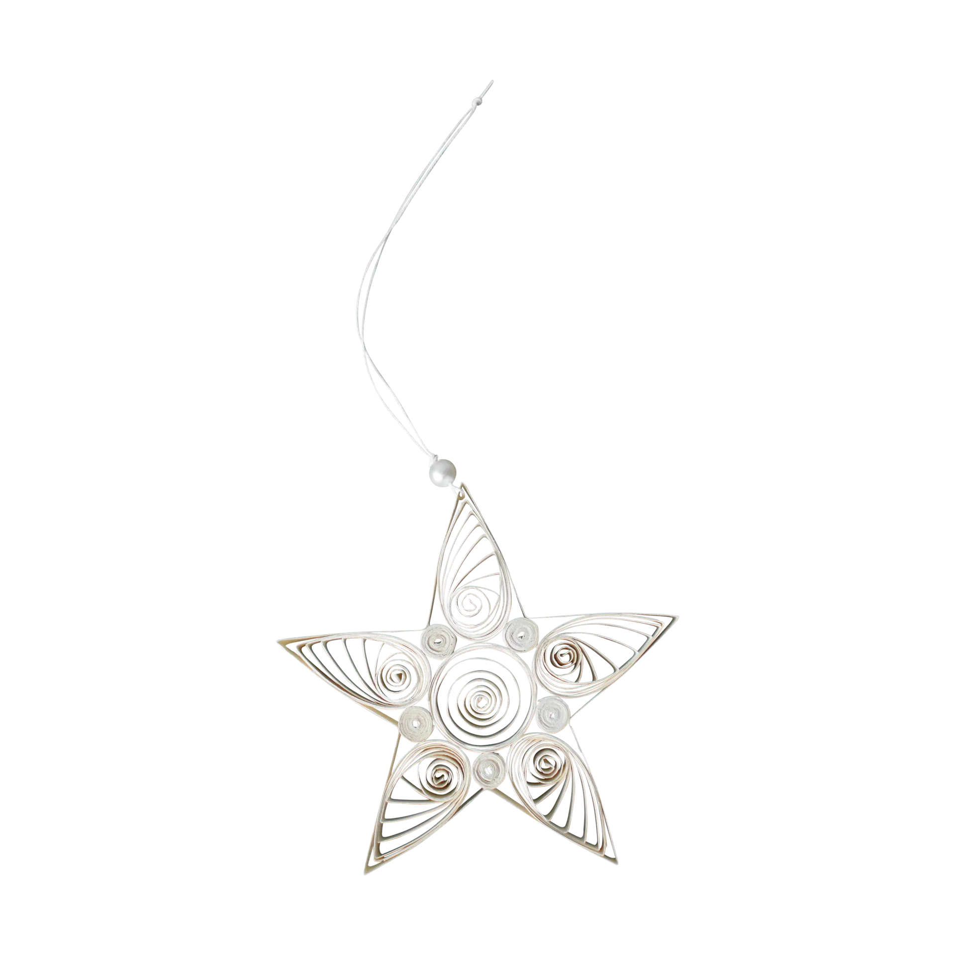 Paper star Weihnachtsanhänger 13 cm, White DBKD