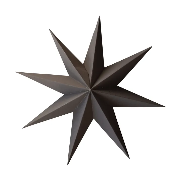 Papier-Winterstern Dekorationsanhänger - Brown, large, Ø19 cm - DBKD
