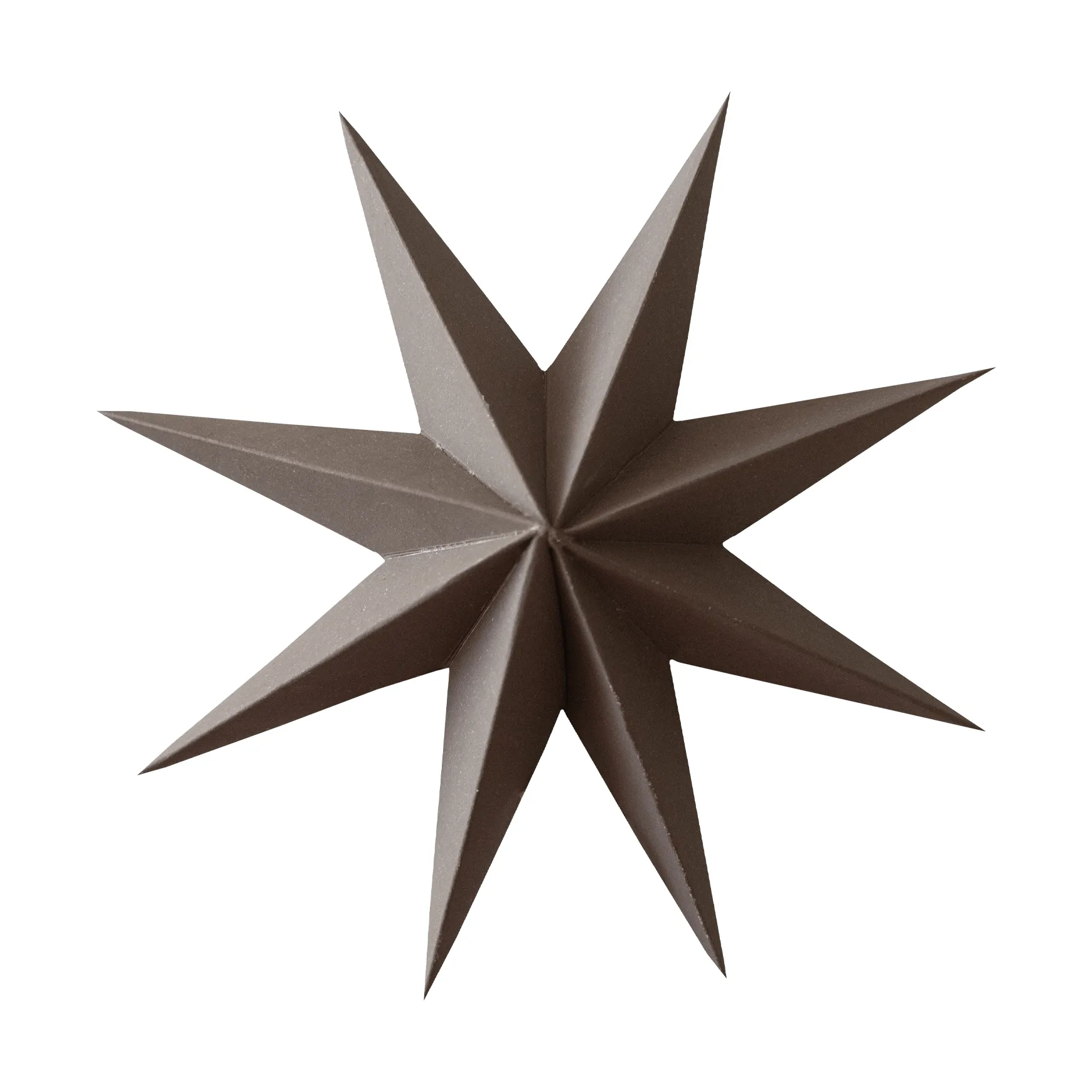 Papier-Winterstern Dekorationsanhänger, Brown, medium, Ø14 cm DBKD