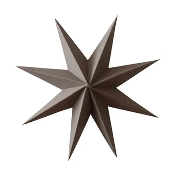 Papier-Winterstern Dekorationsanhänger - Brown, medium, Ø14 cm - DBKD
